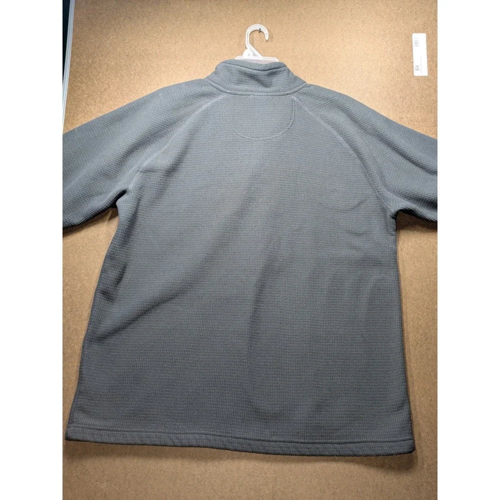 The North Face Mens XL Gray Waffle Knit Quarter Zip Fleece Pullover Jacket